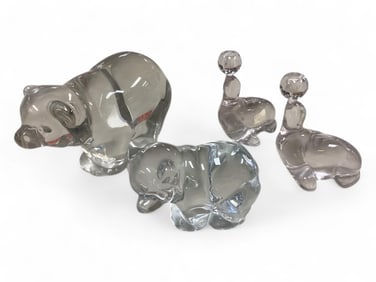 Martinsvills Glass Bears and Seals 5" tall bears