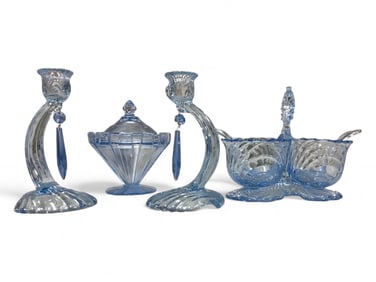 Cambridge Moonlight Blue Footed (2) Part Dressing with Ladle and moreÖ..