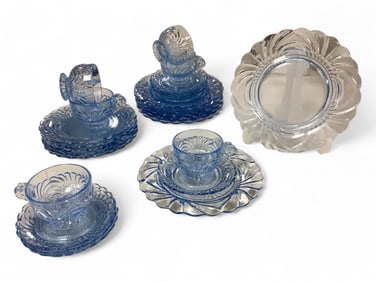 Cambridge Moonlight Blue Place Setting for (5) with Extra Pieces