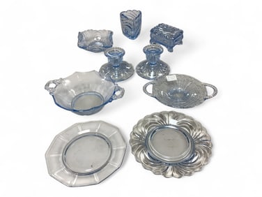 Cambridge, Moonlight Blue Dolphin footed Cigarette Box