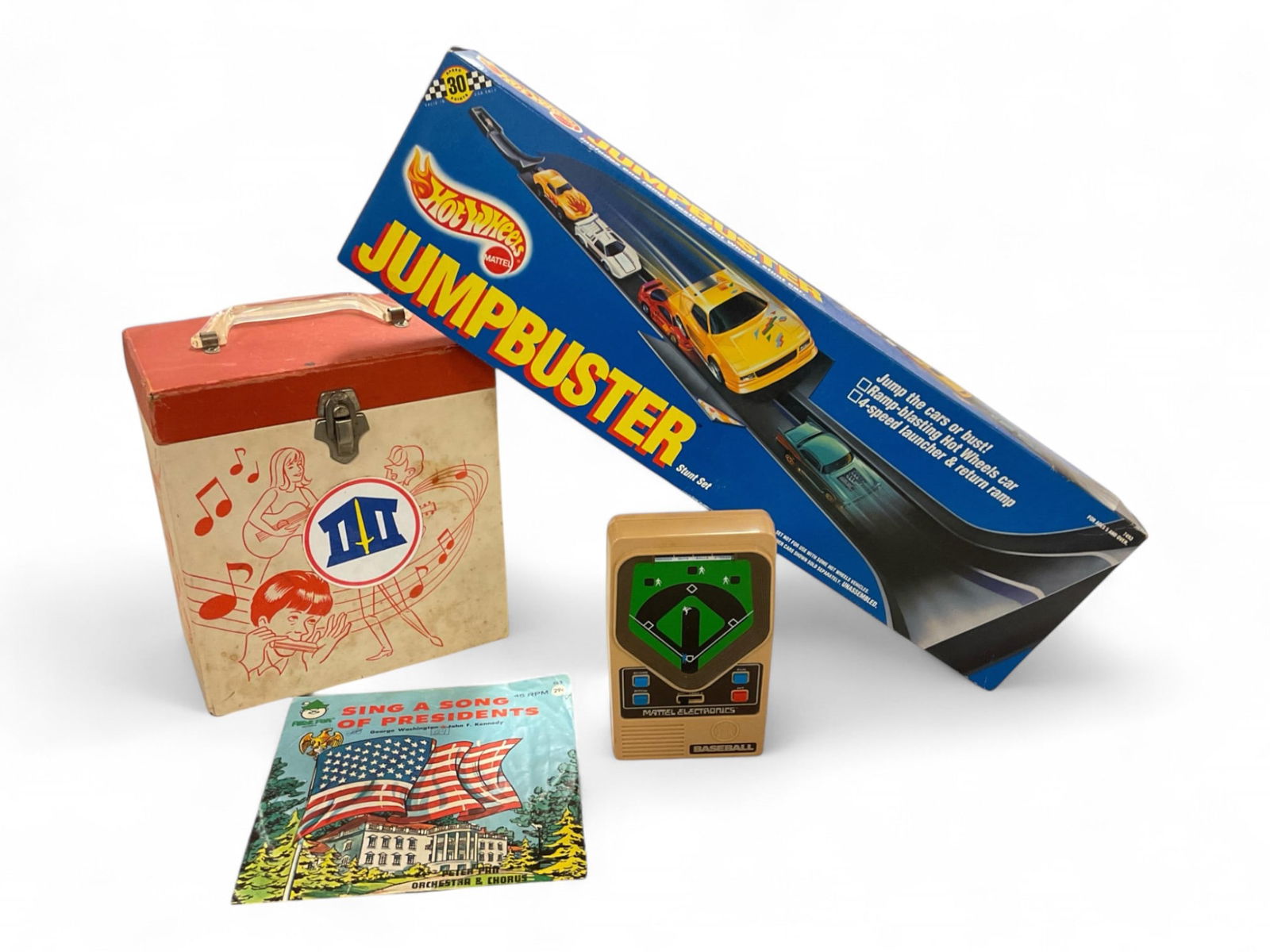 Unopened Hot wheels Jumpbuster and Mattel Electronics 1978 Hand Held Baseball Game (1 of 6)