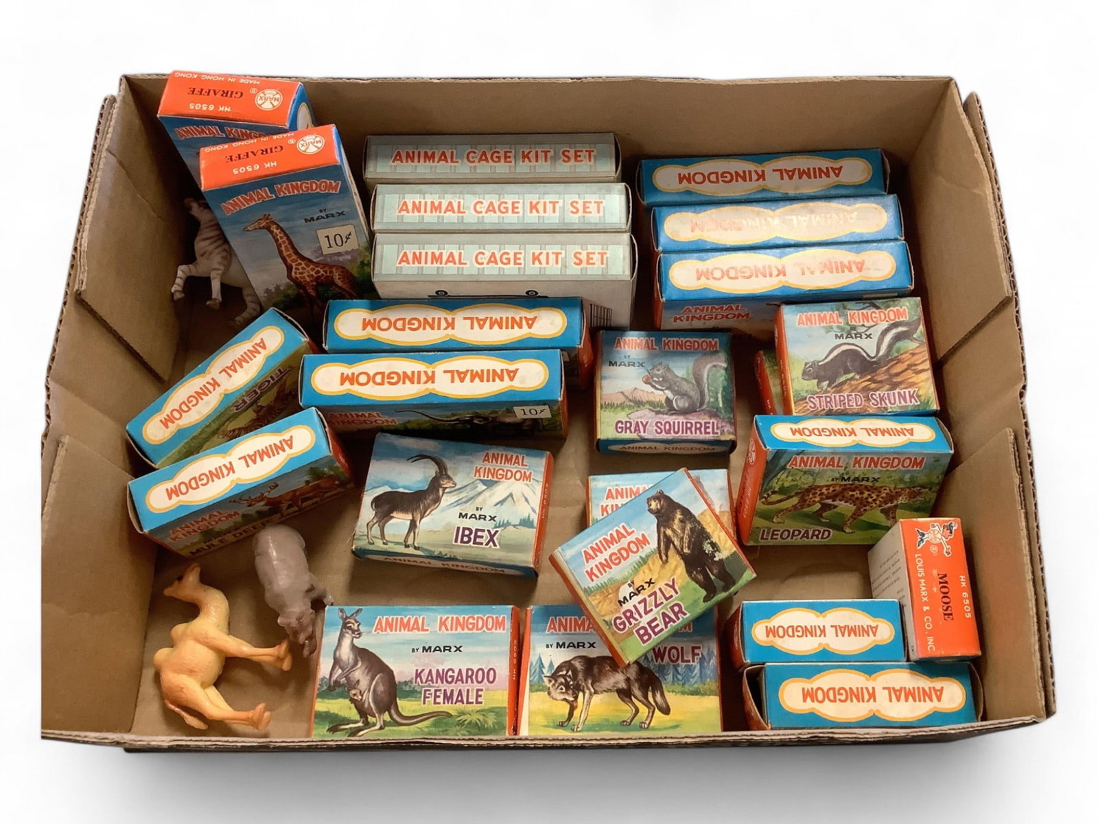 Marx Animal Kingdom Toys: Marx Animal Kingdom Toys Most are in original boxes, made in Hong Kong.