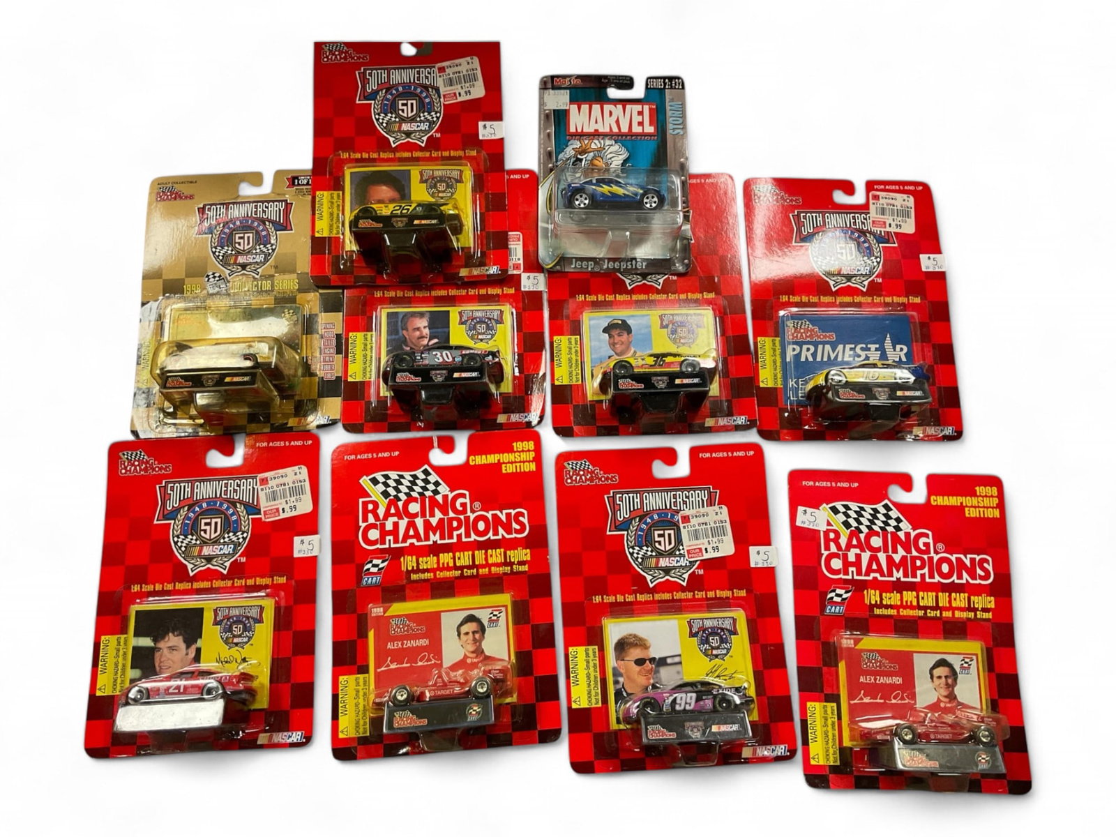 1:64 Die Cast Cars IOB (10): 1:64 Die Cast Cars IOB (10) Mostly NASCAR 1998.
