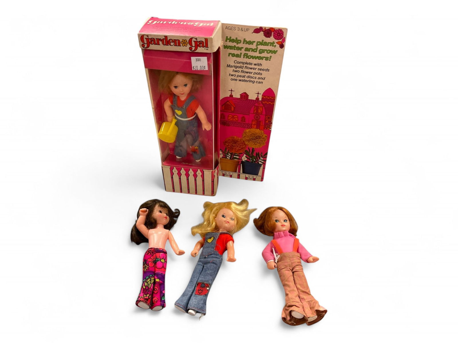 Garden Gal Doll IOB and Three Additional Figures Approximately 7" (1 of 3)