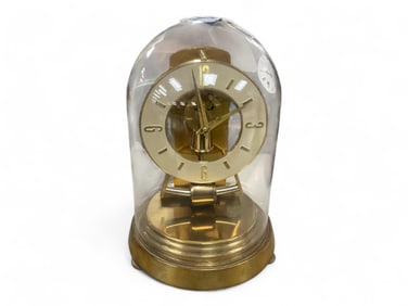 West German-Made Kundo Brass Dome Clock** 9 x 6 x 6 in. (22.9 x 15.2 x 15.2 cm.)