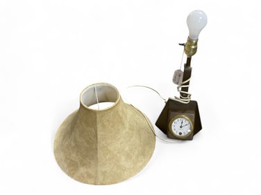 "Grand Prix" Dashboard Style Clock/Lamp ** 18 x 7 x 6 1/2 in. (45.7 x 17.8 x 16.5 cm.), Lamp Shade 8