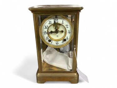 Ansonia Crystal Regulator Clock** 10 1/2 x 6 1/4 x 5 in. (26.7 x 15.9 x 12.7 cm.)