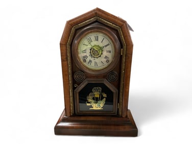Welch Spring & Co Mantle Clock ** 16 1/2 x 12 x 5 in. (41.9 x 30.5 x 12.7 cm.)