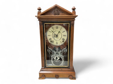 Pat'd. 1882 Seth Thomas Mantle Clock** 20 x 10 x 5 in. (50.8 x 25.4 x 12.7 cm.)