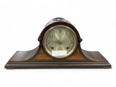 Herschede Tambour Eight-Day Camel Back Clock** 8" T x 20" W