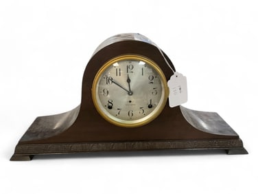Seth Thomas Camel Back Mantle Clock** 9.5" T x 19" W