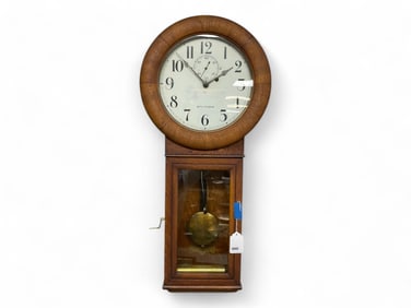 Antique Seth Thomas Long Drop Regulator Clock ** 33 x 16 x 6 in. (83.8 x 40.6 x 15.2 cm.)