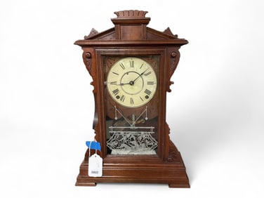 Seth Thomas Mahogany Mantle Clock** 20" H x 14" W