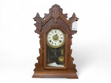 Seth Thomas Gingerbread Mantle Clock** 23" H x 15" W