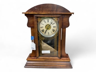 Mission Style Eight Day Shelf Clock** 19" H x 16.5" W