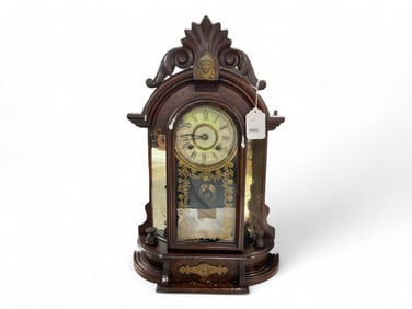 New Haven Occidental Victorian Mantle Clock** 24.5" H x 15" W
