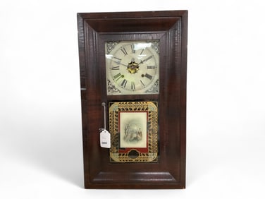 Waterbury Mahogany OGee Clock** 26" H x 15.5" W