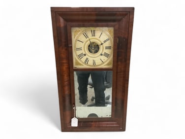 Birge Mallory & Co. Eight Day Mahogany OGee Clock** 32.5" H x 18" W