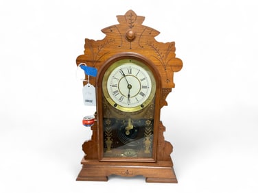 Seth Thomas Mahogany Mantle Clock** 20.5" H x 14" W