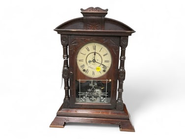 Seth Thomas Victorian Mantle Clock** 19" H x 14" W