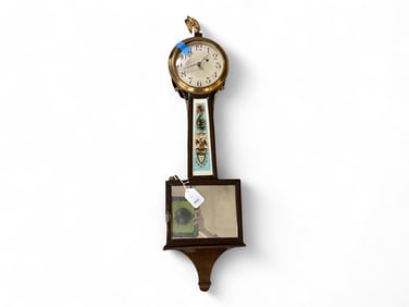 Early Weight Driven Banjo Clock** 39" Tall