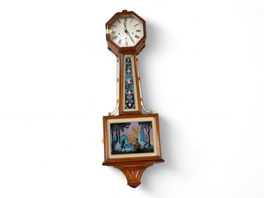 New Haven Mahogany Banjo Clock** 40" Tall