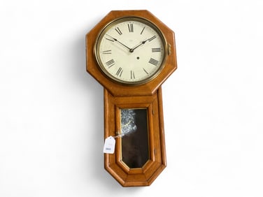 Seth Thomas Oak Long Drop Regulator** 31" Tall