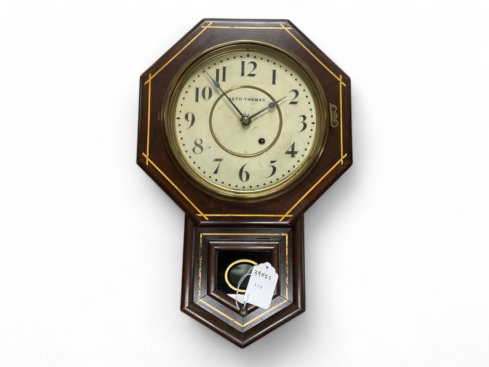 Seth Thomas Short Drop Regulator Wall Clock** 22" Long (1 of 3)