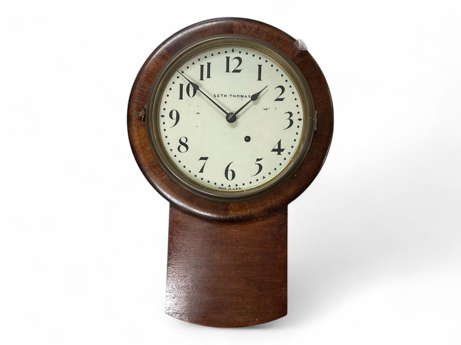 Seth Thomas Mahogany Short Drop Regulator Wall Clock** 20.5" Long (1 of 2)