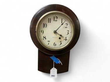 Seth Thomas Short Drop Regulator Wall Clock with Black Finish** 16 1/2" H