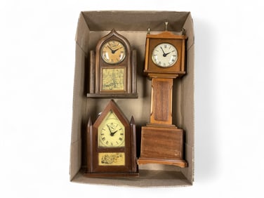 Lot of 3 Miniature Clocks**