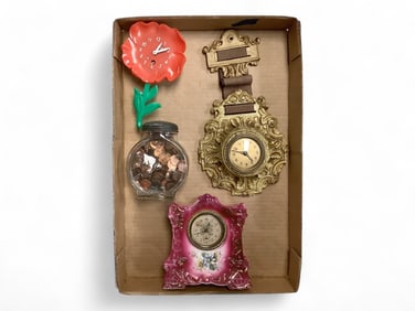 Lot of 4 Novelty Clocks**
