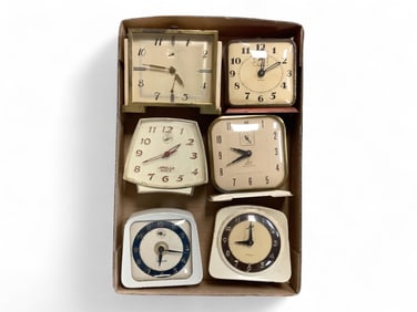 Lot of 6 Alarm Clocks Including Lux and Apollo**