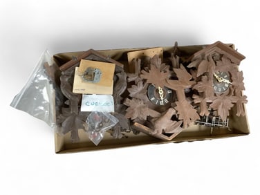 Lot of 3 Wooden Cuckoo Clocks**