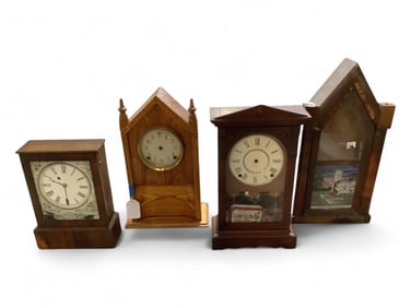 Lot of 4 Wooden Clock Cases**