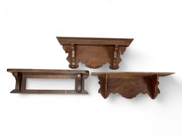 3 Wooden Clock Wall Shelves**