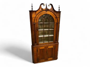 19th Century Pennsylvania Cherry Corner Cupboard 84 in. (213.4 cm.)