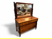 Empire Style Mahogany Dresser 71 x 54 1/2 x 25 in. (180.3 x 138.4 x 63.5 cm.)