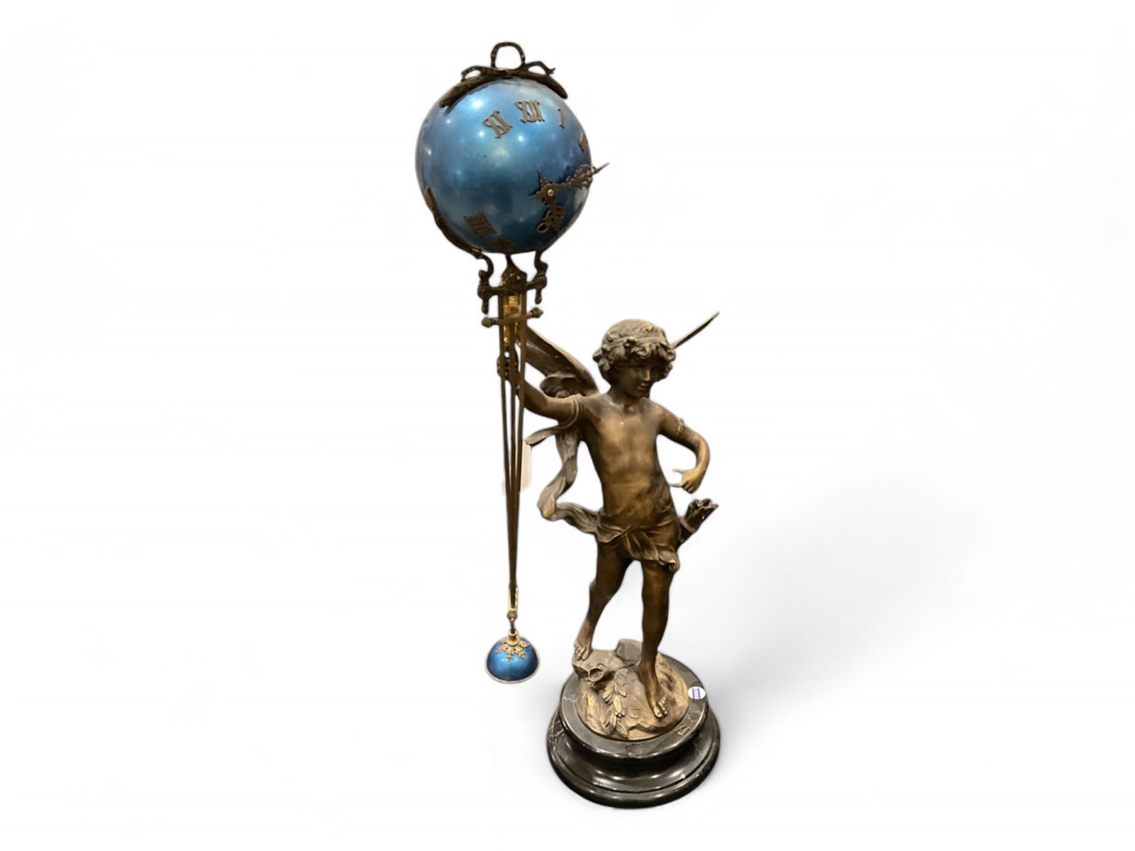 Bronze Angel Swinger Clock*** 38 in. (96.5 cm.) (1 of 5)