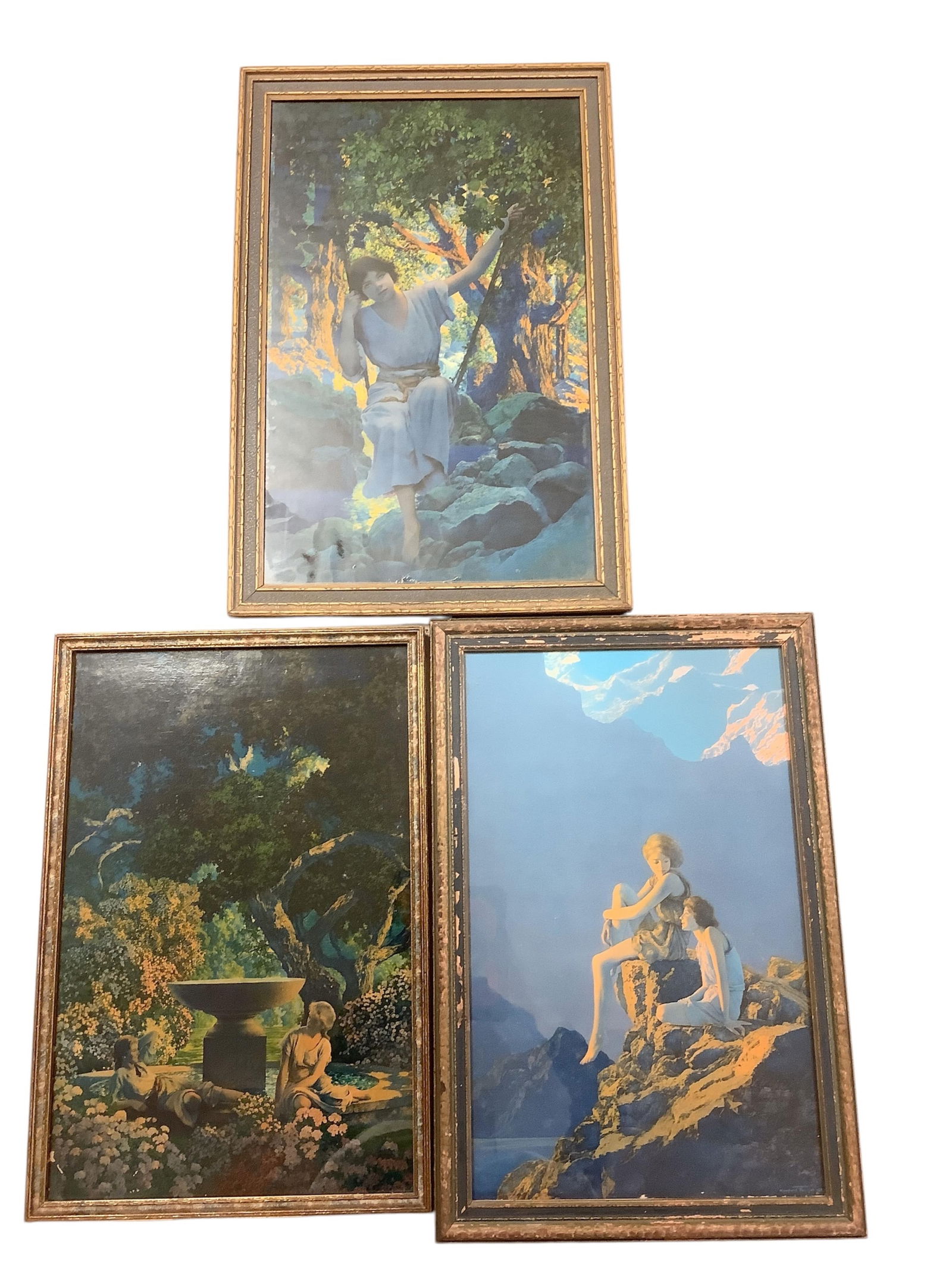 Maxfield Parrish Large Framed Prints (3) Frames measure approximately 17" x 25". (1 of 6)