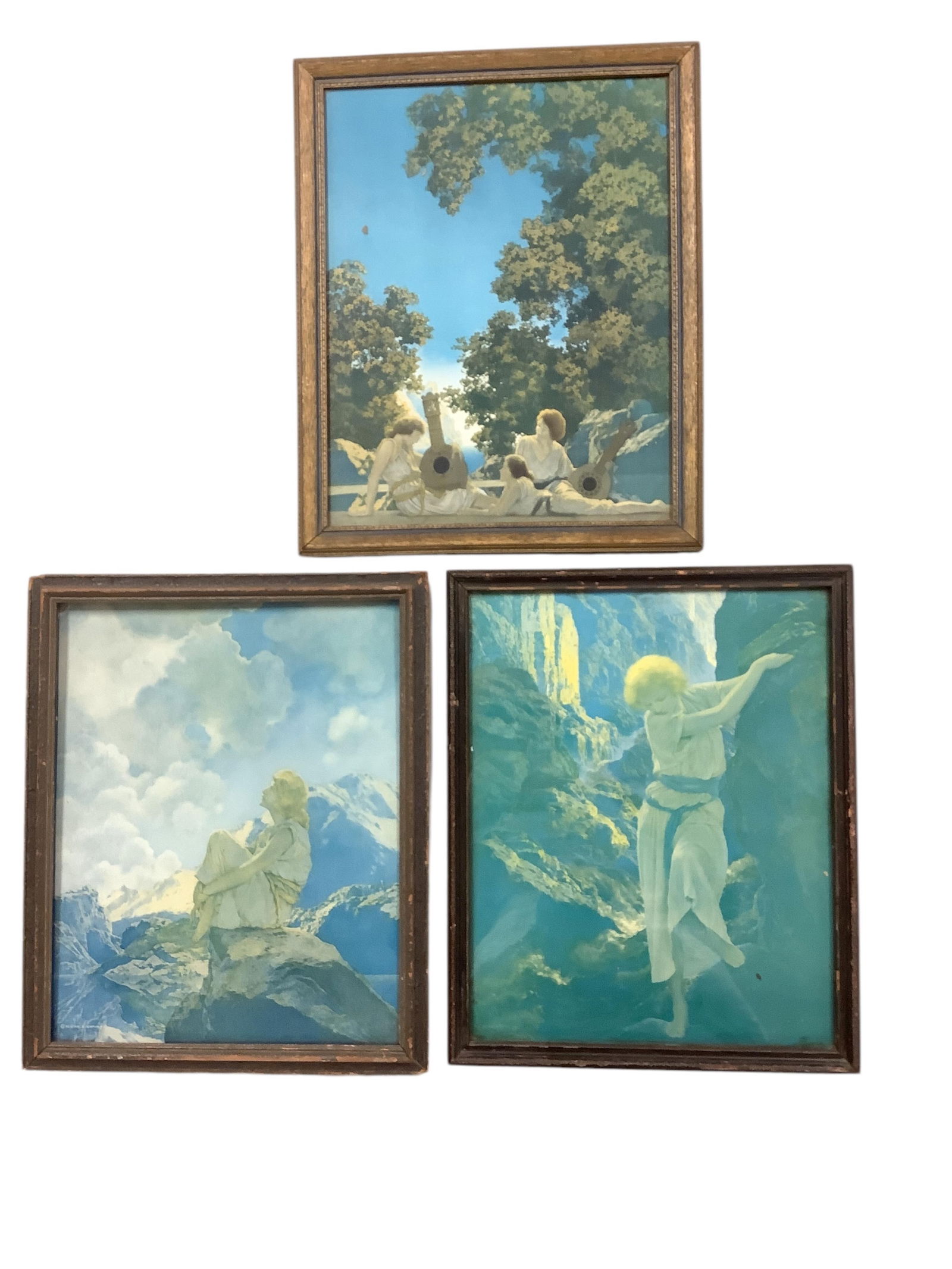 Reinthel and Newman Maxfield Parrish Framed Prints (3) Frames measure approximately 13" x 16". (1 of 6)