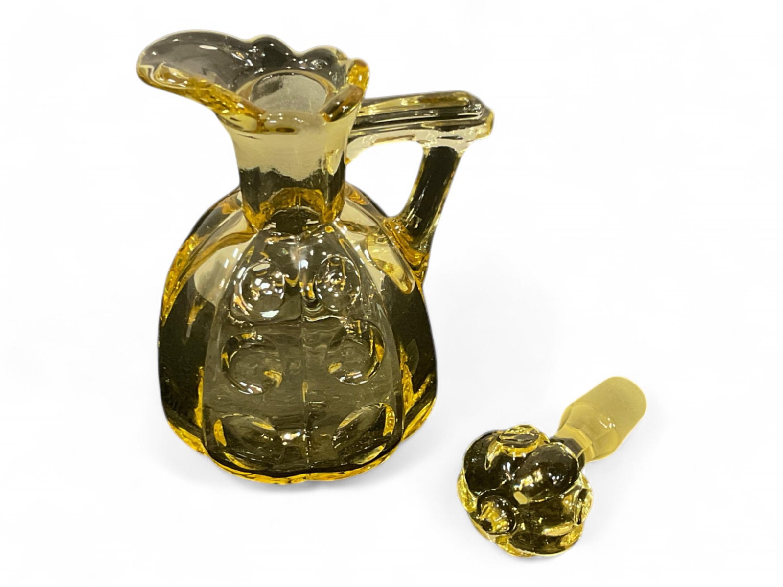 Heisey #1404 Old Sandwich 2.5oz Sahara Cruet H: Heisey #1404 Old Sandwich 2.5oz Sahara Cruet H