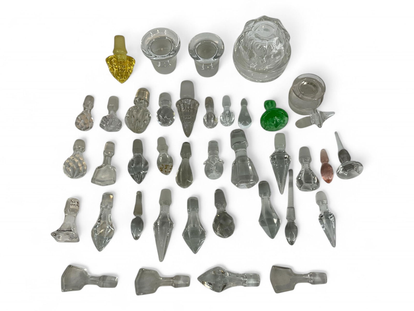 Heisey Box Lot of Approx (40) Items Mostly Stoppers Two Cocktails Shaker Stoppers One Humidor (1 of 13)