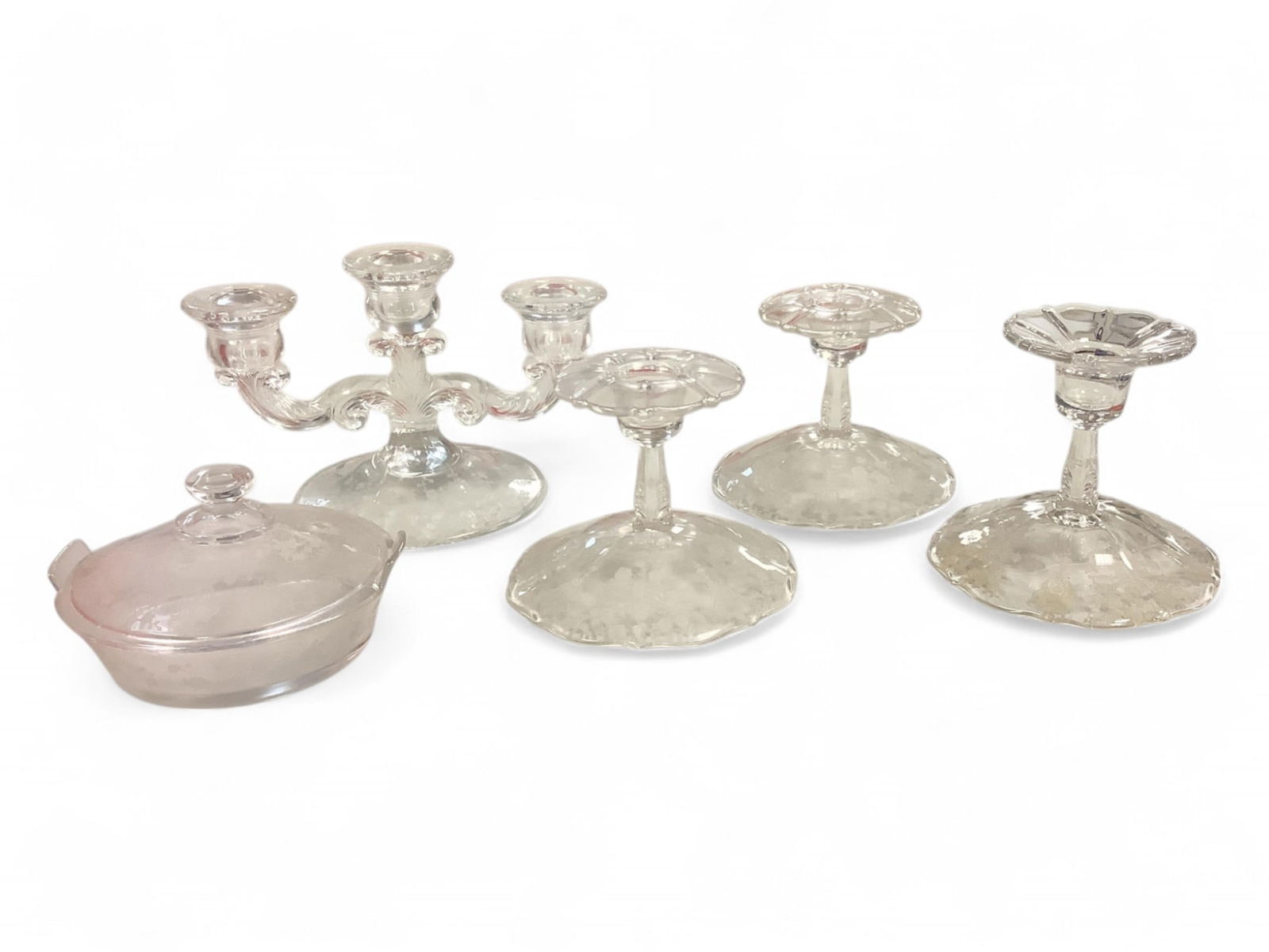 Cambridge Glass Height range is 3.5" - 5.5". (1 of 2)