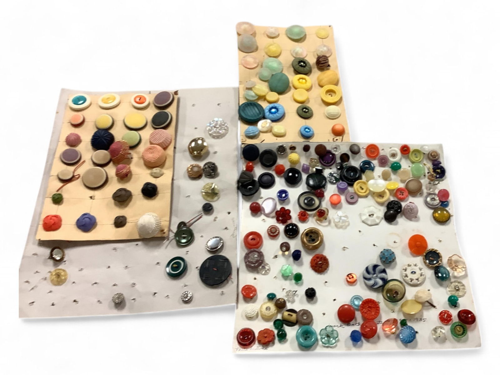 Assorted Vintage Buttons (Including Multicolored Plastic, Frosted, Opaque and Clear) (1 of 5)