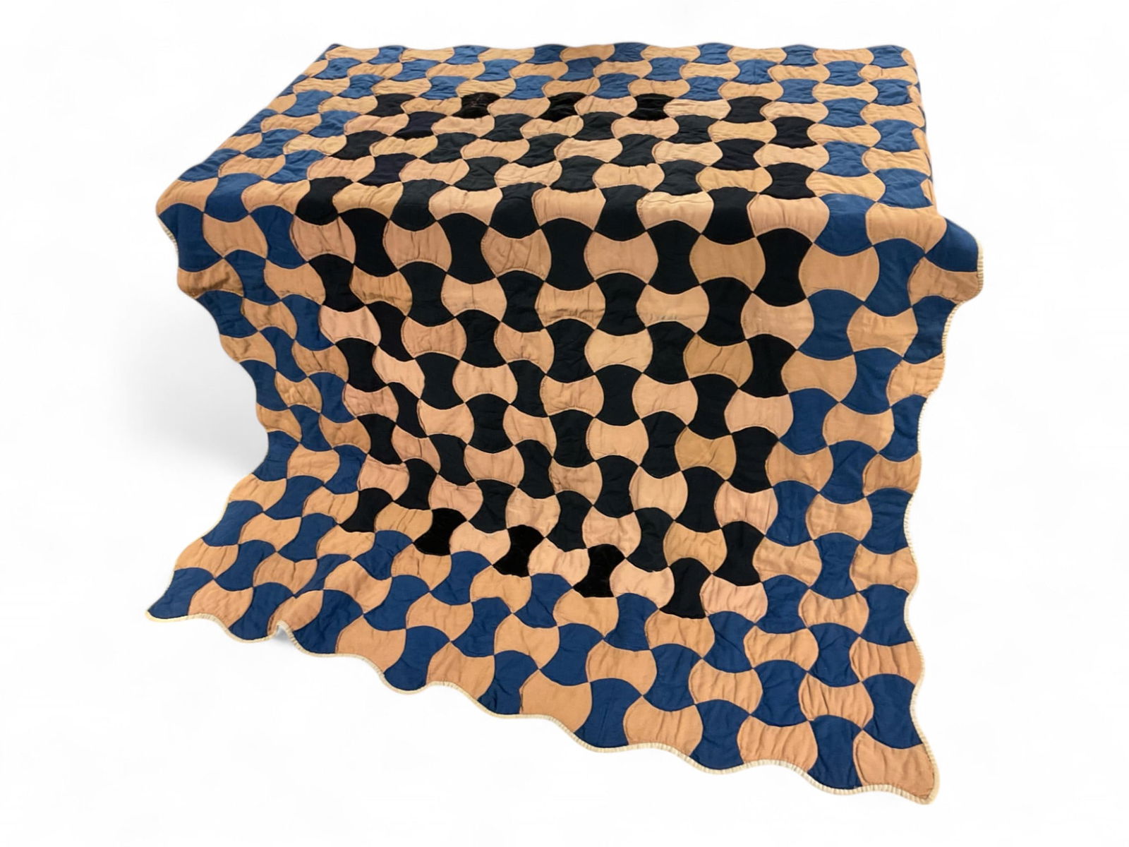 Handmade Bow Tie Quilt 68" x 70" (1 of 4)