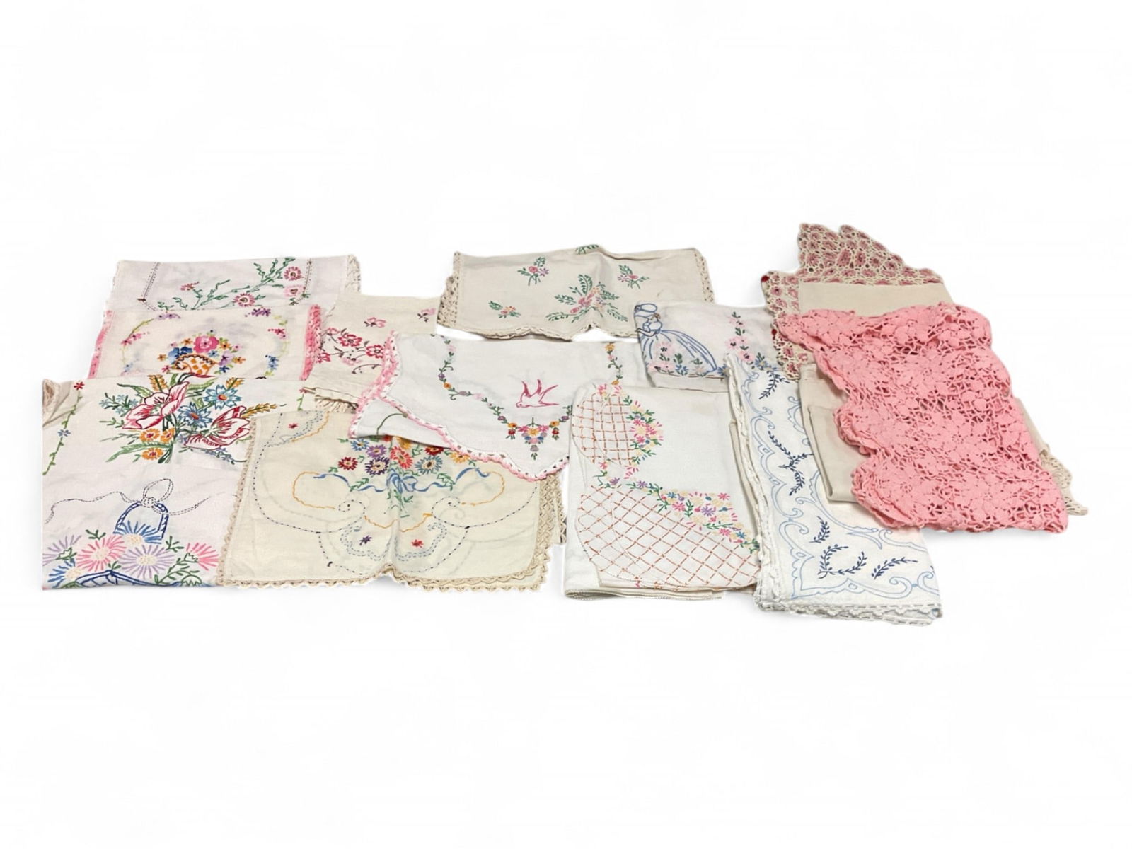 Vintage Doilies: Vintage DoiliesSome crocheted and some needle point / cross stitch.