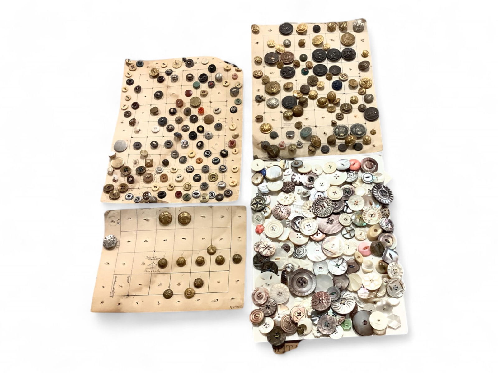 Assorted Vintage Buttons (Including Military, Metal & Mother of Pearl) (1 of 6)