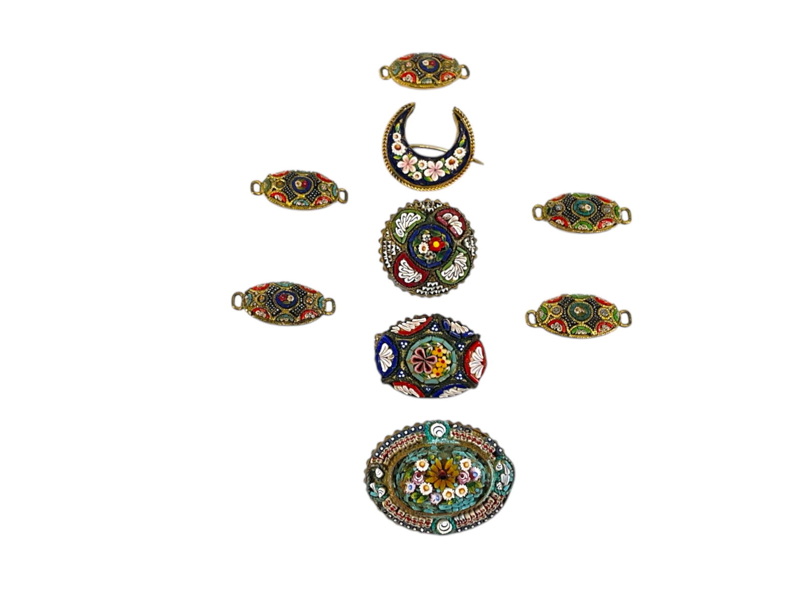 Vintage Micro-Mosaic Brooches and Spare Pieces (1 of 7)