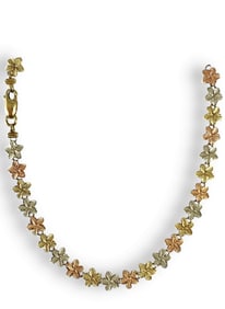 Tri-Color Floral Bracelet for Repair or Scrap